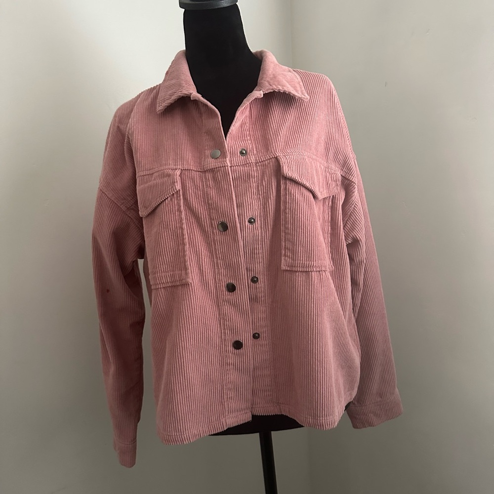 Celebrity Pink Mauve Corduroy Utility Jacket